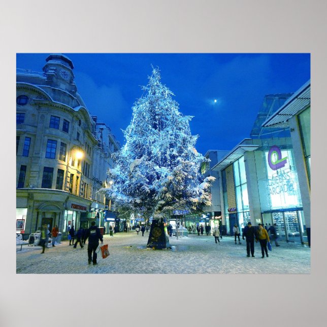 Póster Nieve en Cardiff (Frente)