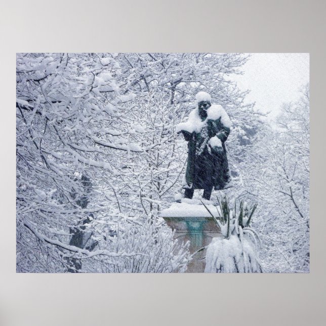 Póster Nieve en Cardiff (Frente)