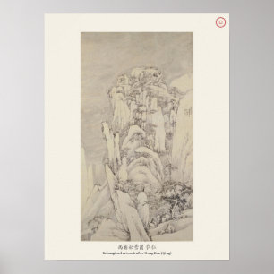 Póster Nieve en el acantilado occidental - Hongren, dinas