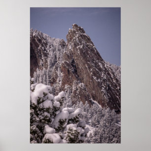 Póster Nieve en el Flatirons