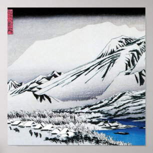 Póster Nieve en el Monte Hira, Japón. Circa 1834-35