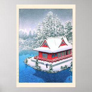 Póster Nieve en Inokashira por Kawase Hasui