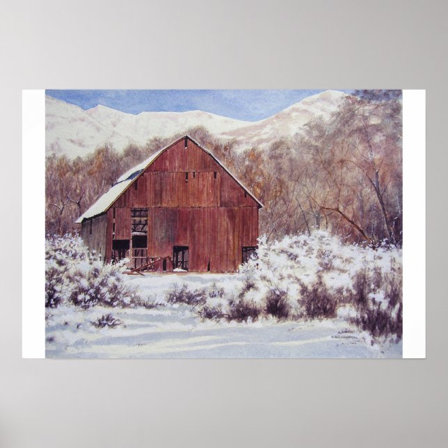 Póster Nieve en las montañas - poster (Frente)