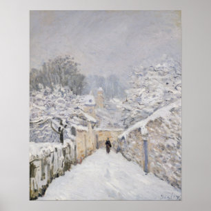 Póster Nieve en Louveciennes, 1878