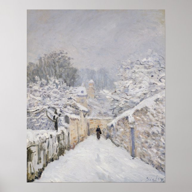 Póster Nieve en Louveciennes, 1878 (Frente)