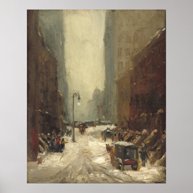 Póster Nieve en Nueva York - Robert Henri Poster Bella Ar (Frente)
