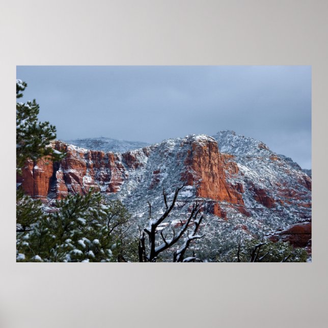 Póster Nieve en Sedona Arizona 2812 (Frente)