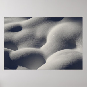 Póster Nieve espumosa, montones de sorbos, naturaleza abs