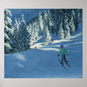 Póster Nieve fresca Morzine Francia
