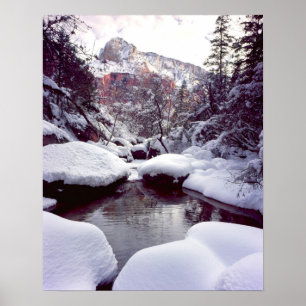 Póster Nieve profunda en las piscinas de Esmeralda Medio