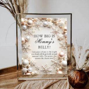 Póster Nieve sopla invierno qué tan grande es la Belly de