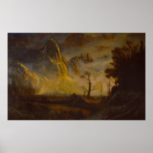 Póster Nieve temprana en el valle de Yosemite, Roca Senti