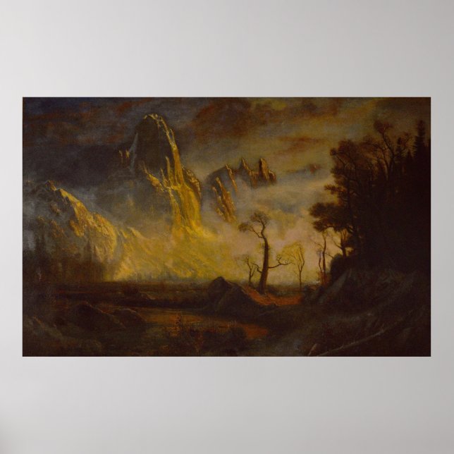 Póster Nieve temprana en el valle de Yosemite, Roca Senti (Frente)