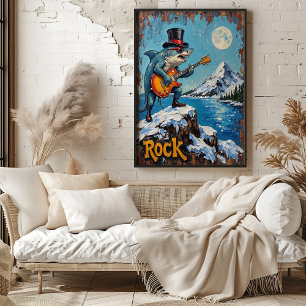 Póster Nieve triturada, bosques oceánicos