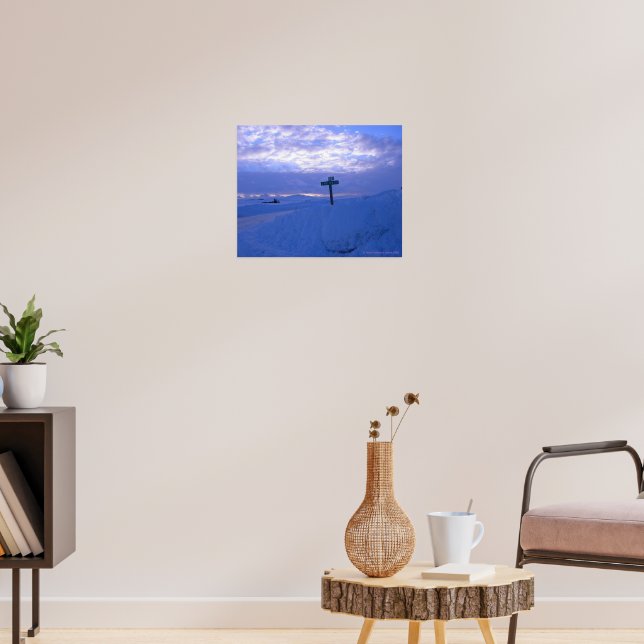 Póster Nieve y puesta de sol (Salón 3)