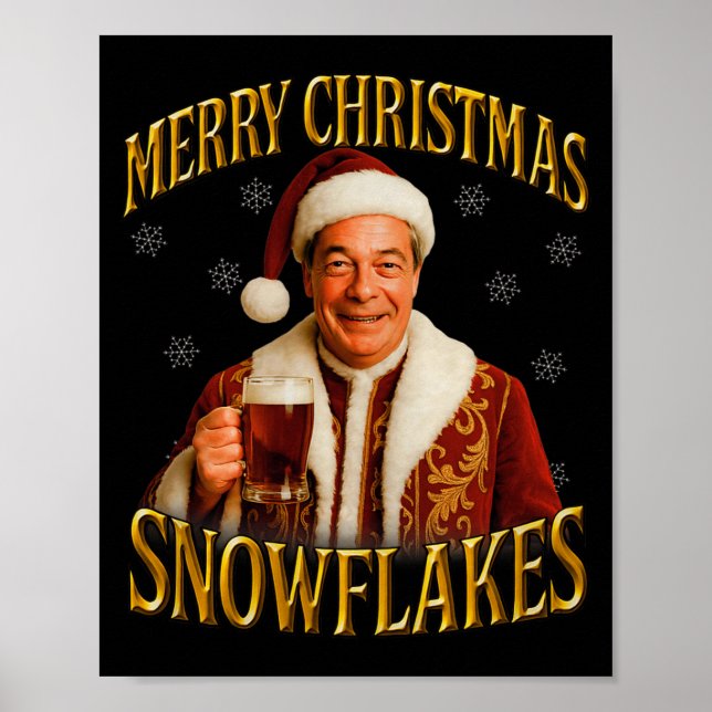 Póster Nigel Farage Christmas Premium Tri-blend  (Frente)
