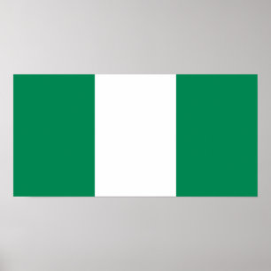 Póster Nigeria - Bandera nigeriana