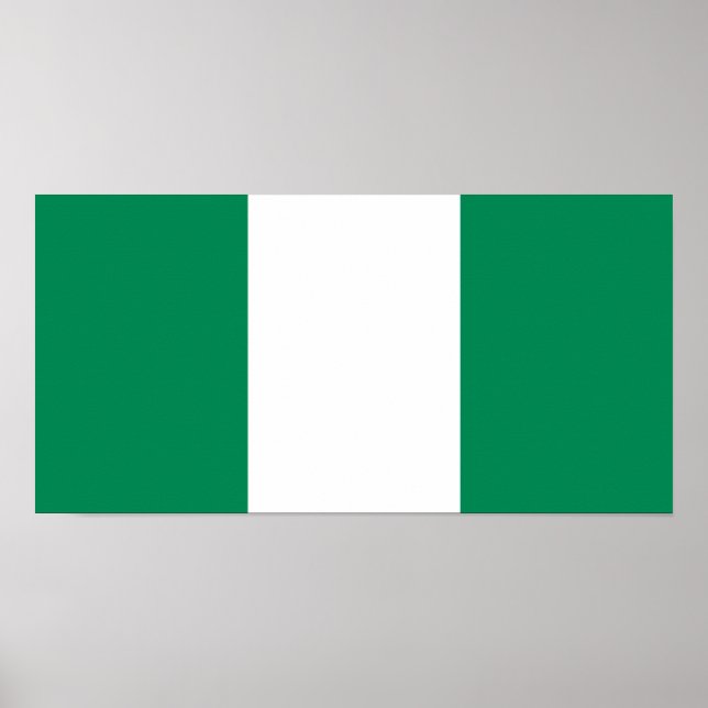 Póster Nigeria - Bandera nigeriana (Frente)