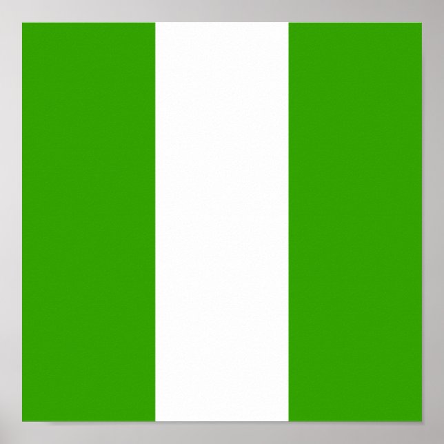 Póster Nigeria Bandera País natal de Nigeria, Nigeria y Á (Frente)