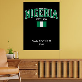 Póster Nigeria Est. 1960 — Legado Personalizado de Orgull