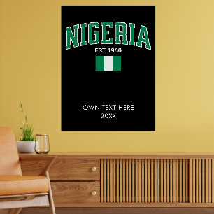 Póster Nigeria Est. 1960 — Legado Personalizado de Orgull