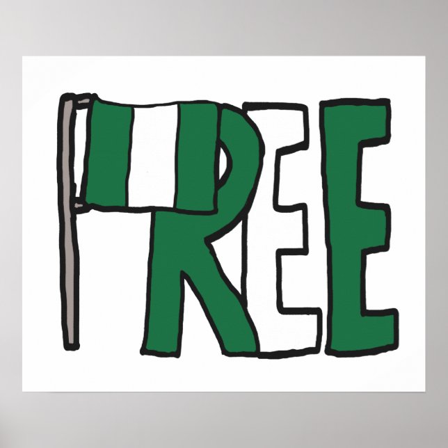 Póster Nigeria libre (Frente)