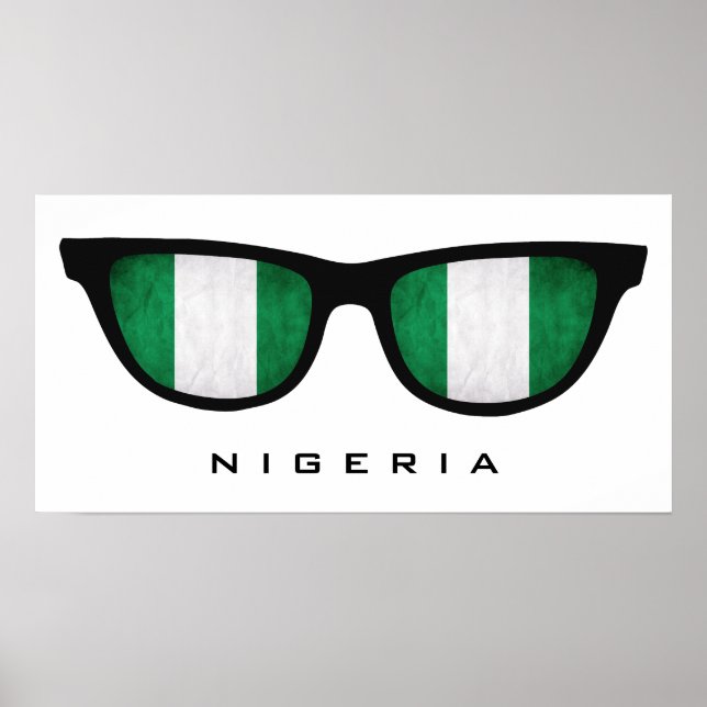 Póster Nigeria Shades personalizado poster de texto y col (Frente)