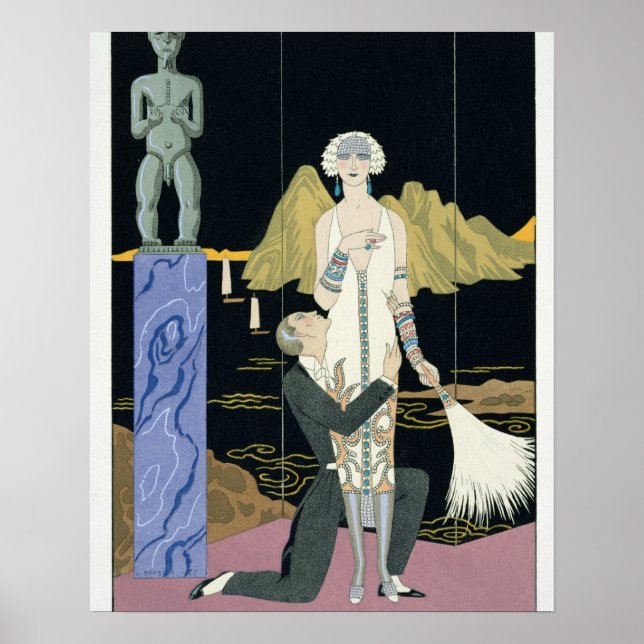 Póster Night, 1925 (pochoir print) (Frente)