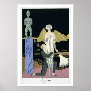 Póster Night, 1925 (pochoir print)