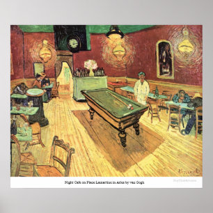 Póster Night Cafe on Place Lamartine in Arles by van Gogh