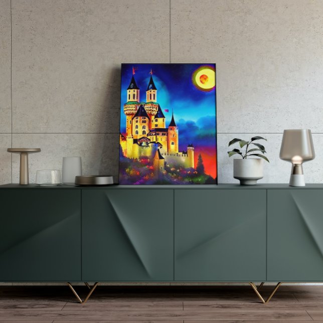 Póster Night Sky Over Castle Painting Poster (Subido por el creador)