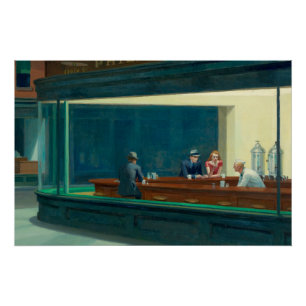 Póster Nighthawks 1942 de Edward Hopper