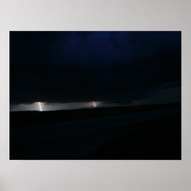 Póster Nighttime Double Lightning Strike Poster (Frente)