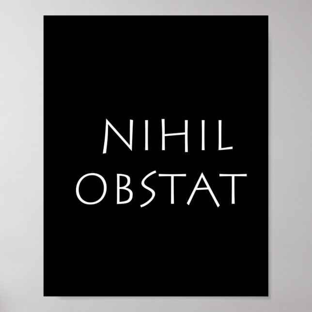 Póster Nihil obstat (Frente)