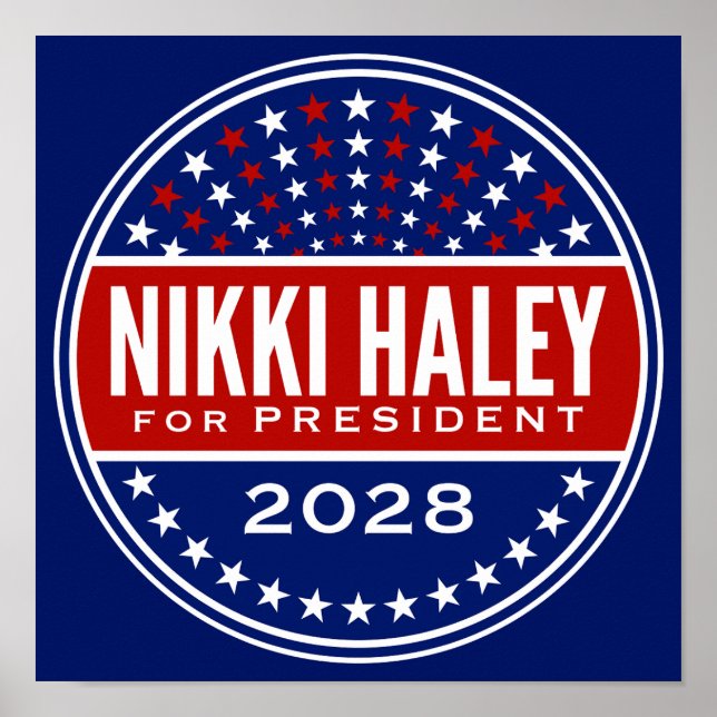 Póster Nikki Haley para Presidente 2028 (Frente)