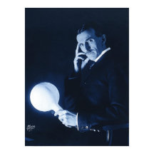 Nikola Tesla demostrando energía inalámbrica C 190