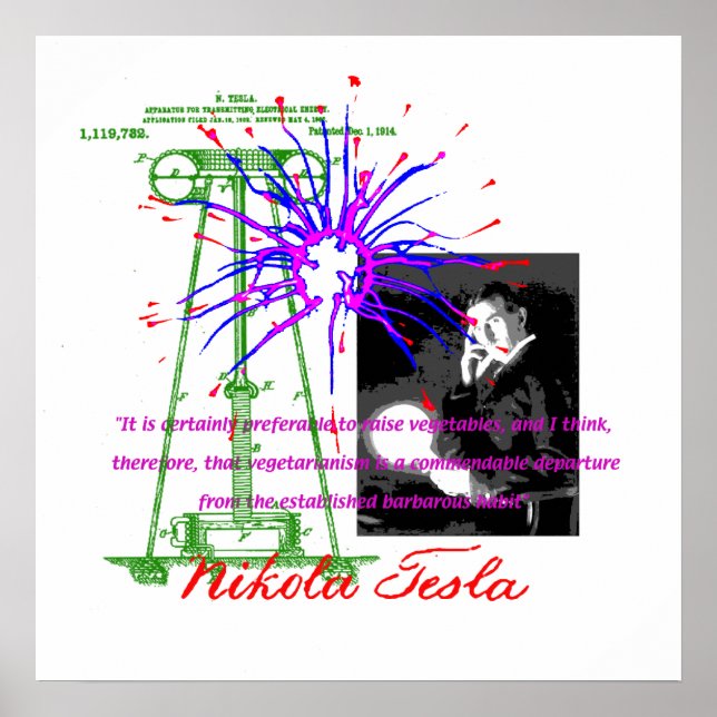 Póster Nikola Tesla poster (Frente)