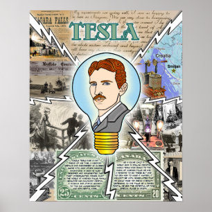 Póster Nikola Tesla Poster Eerie Lake Erie Official Merch