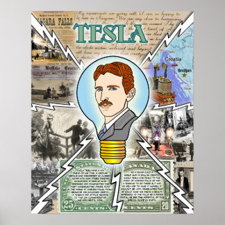 Póster Nikola Tesla Poster Eerie Lake Erie Official Merch