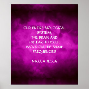 PÓSTER NIKOLA TESLA QUOTE - SAME FREQUENCIES -