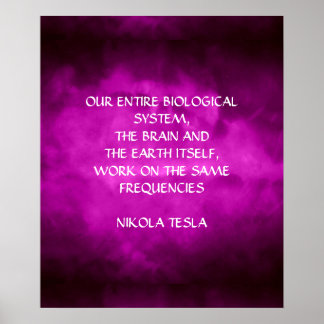 PÓSTER NIKOLA TESLA QUOTE - SAME FREQUENCIES -