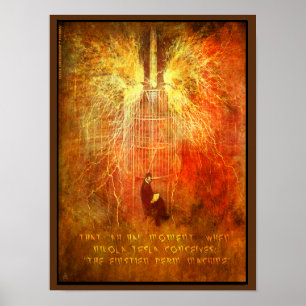 Póster Nikola Tesla tiene un momento de ‘AH’