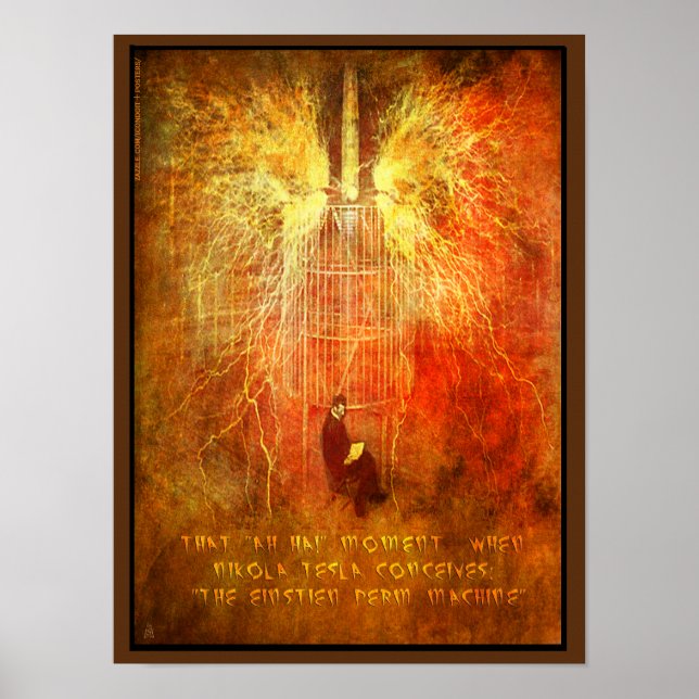 Póster Nikola Tesla tiene un momento de ‘AH’ (Frente)