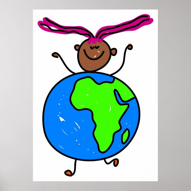 Póster Niña africana (Frente)