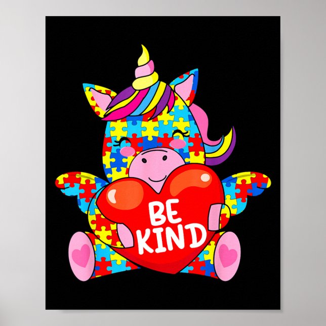 Póster Niña amable con conciencia del autismo  (Frente)