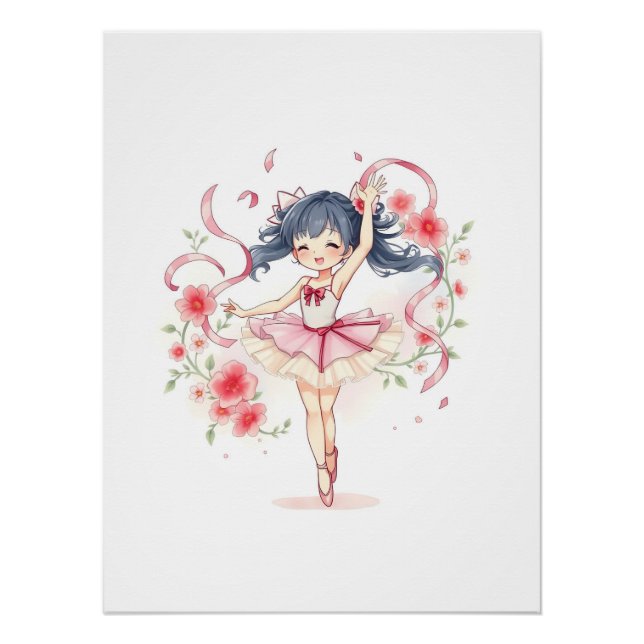 Póster Niña bailarina linda (Anverso)