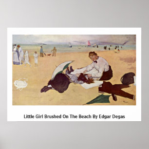 Póster Niña Cepillada En La Playa Por Edgar Degas