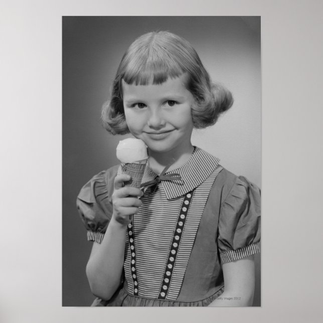 Póster Niña comiendo helado (Frente)