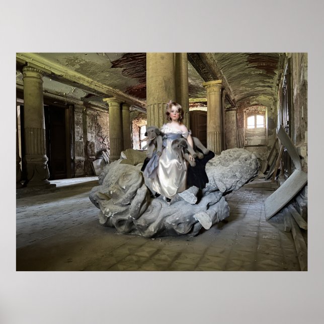 Póster Niña con juguetes (Frente)