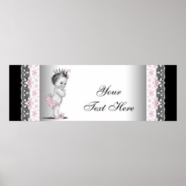 Póster Niña de color rosa